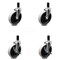 Service Caster 5 Inch Thermoplastic Wheel 1-1/5 Inch Expanding Stem Caster Set with 2 Brakes SCC-EX05S510-TPRS-114-2-SLB-2 - alternate 1